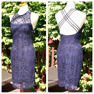 NWT Nanette Lepore Navy Lace Shift Dress Sz 6